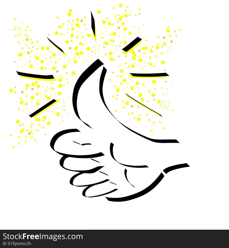 Simple icon of the universal expression that all is ok. Simple icon of the universal expression that all is ok