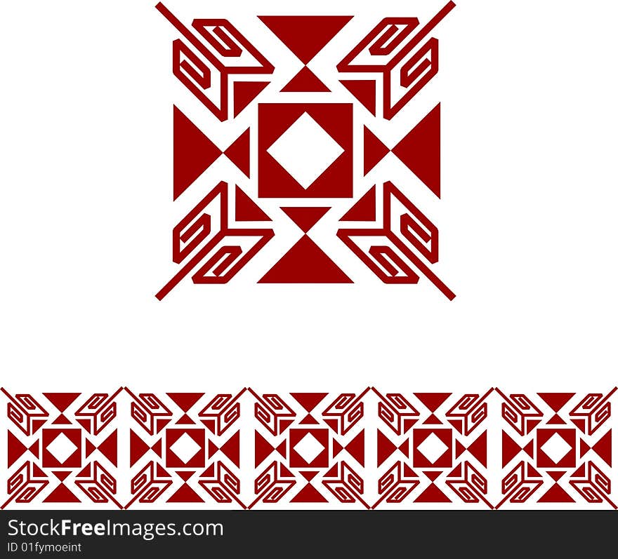 A bashkir ornament unit, onecoloured. A bashkir ornament unit, onecoloured.