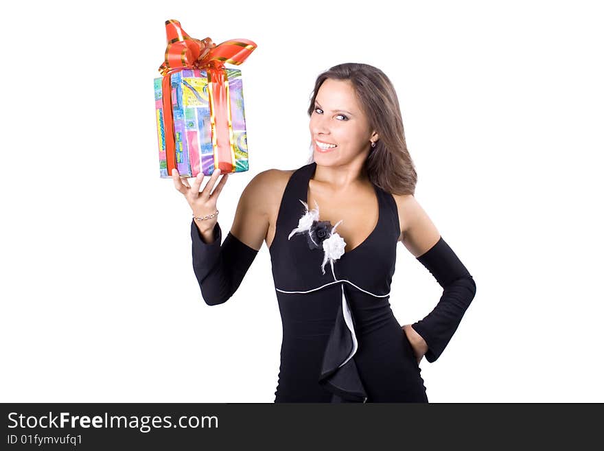 The Young Girl With A Gift Box