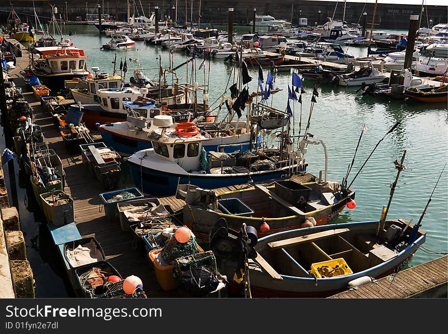 Lots of boats in port. Lots of boats in port