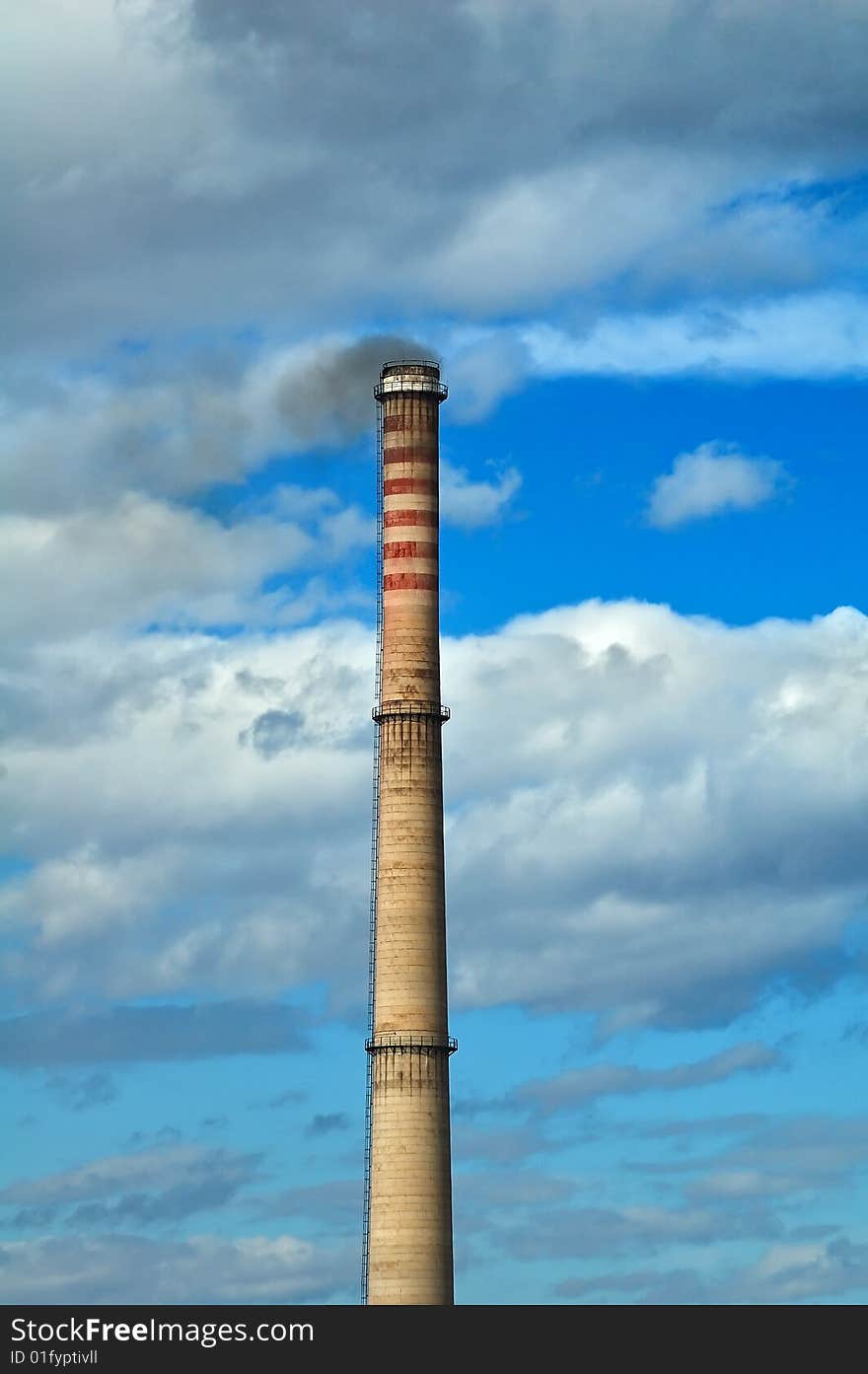 Power plant polluting the sky. Power plant polluting the sky