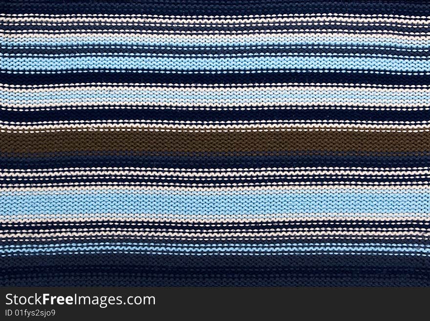 Closeup of striped knitted fabric