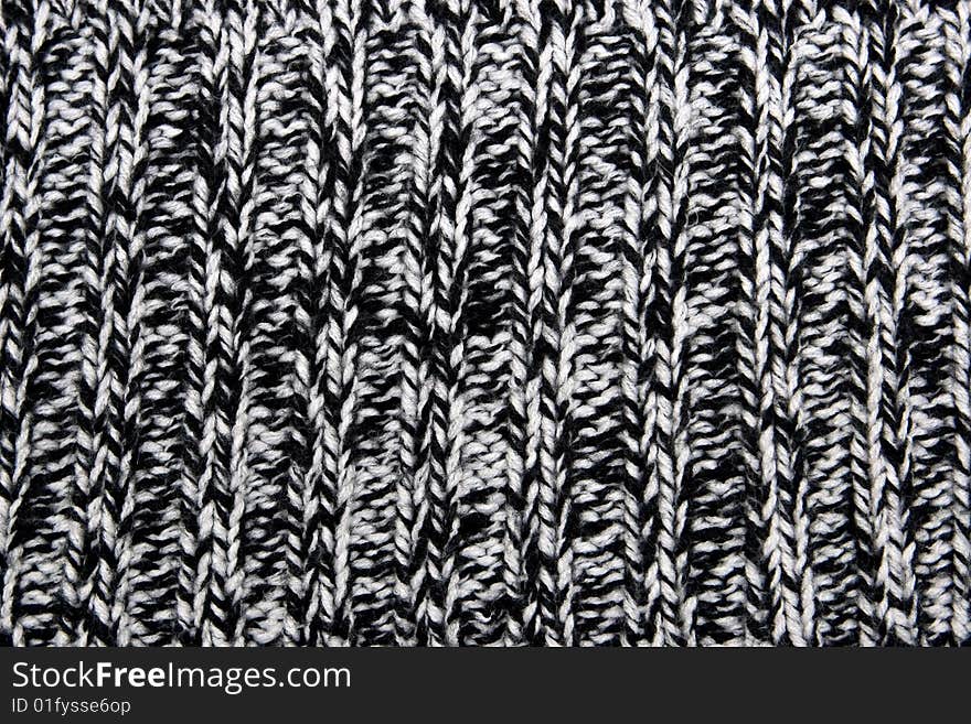 Closeup of gray knitted fabric