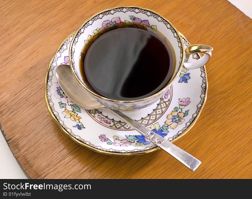 Coffee In An Ornate China Cup