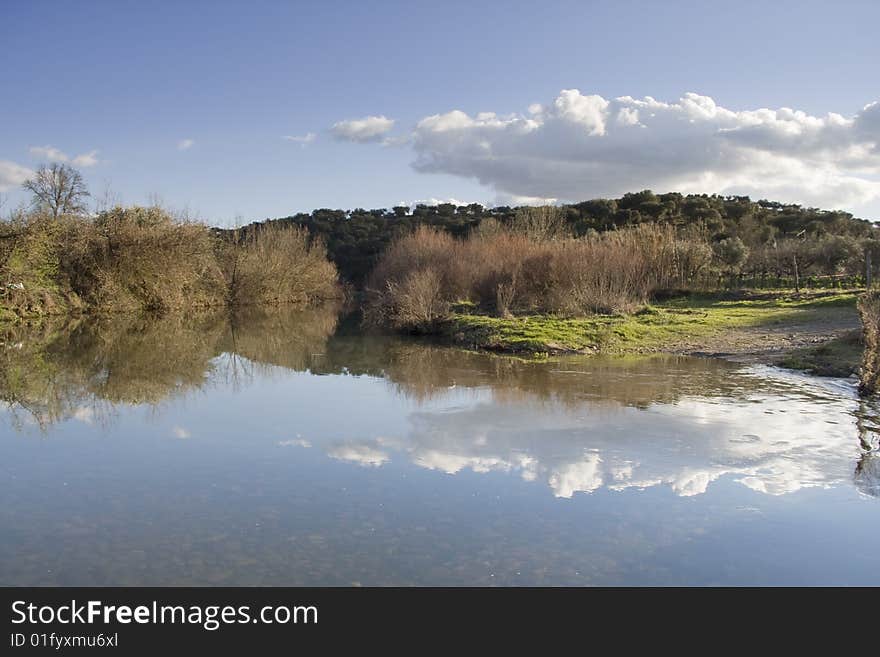 Beautiful lake scenery at Portugal. Beautiful lake scenery at Portugal