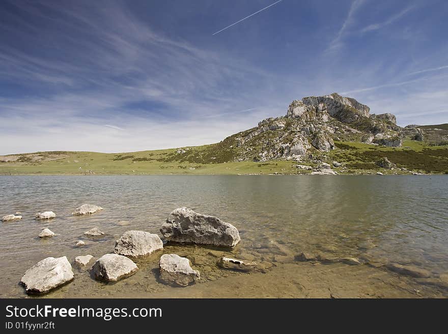 Ercina Lake at Covadonga, Spain