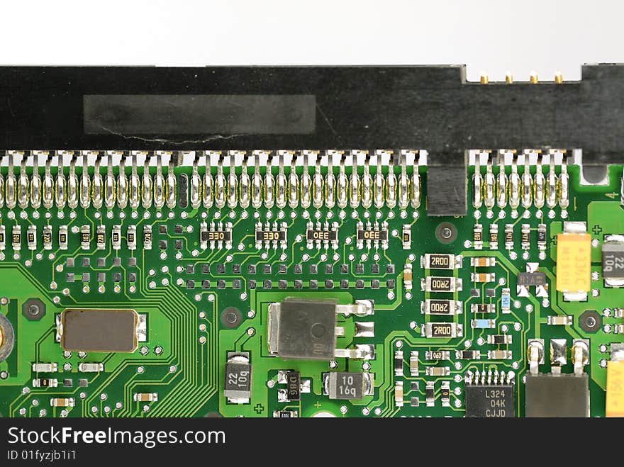 Circuit board close up shot