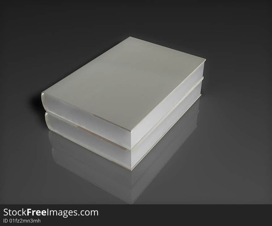 3d rendered of a white book