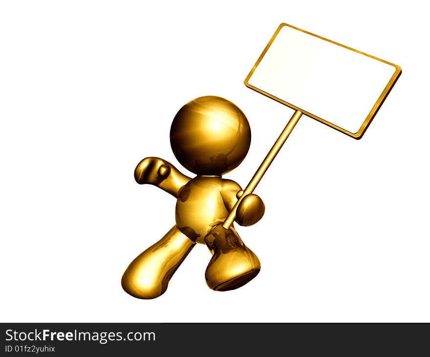 friend icon figure holding blank memo board