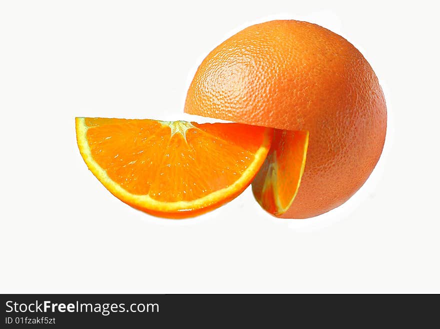 Orange isolated on a white background.