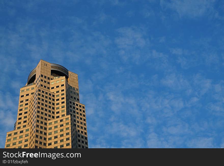 Skyscraper and cloud in the cities