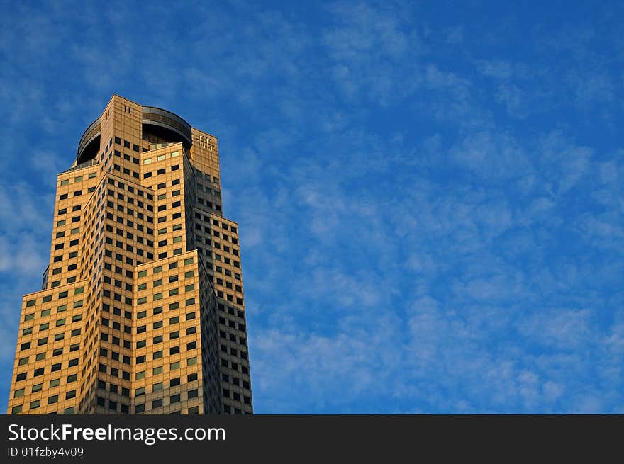 Skyscraper and cloud in the cities