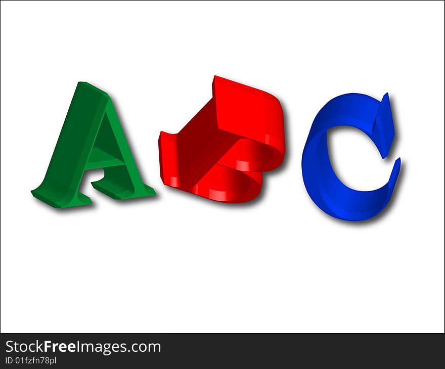 3D letters ABC for design. 3D letters ABC for design