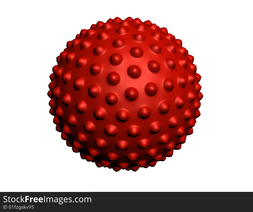 The picture shows a red ball.