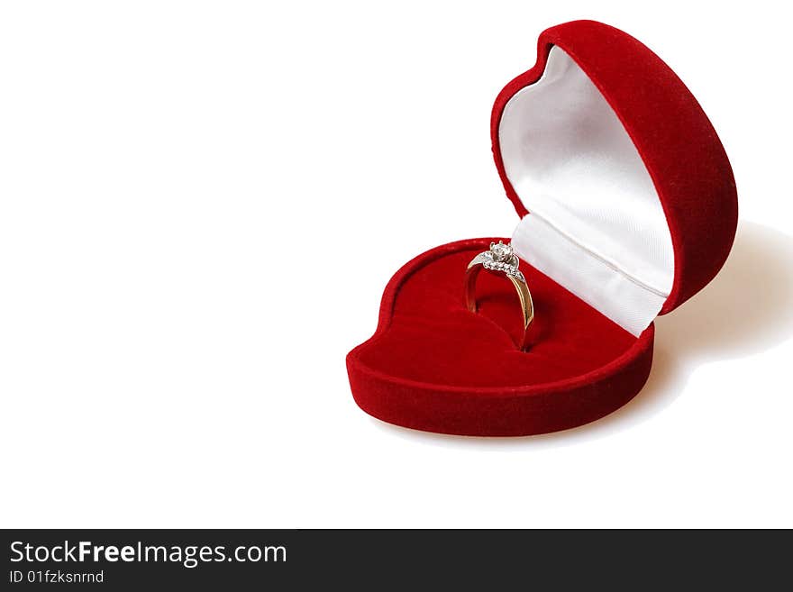 Diamond ring in red box