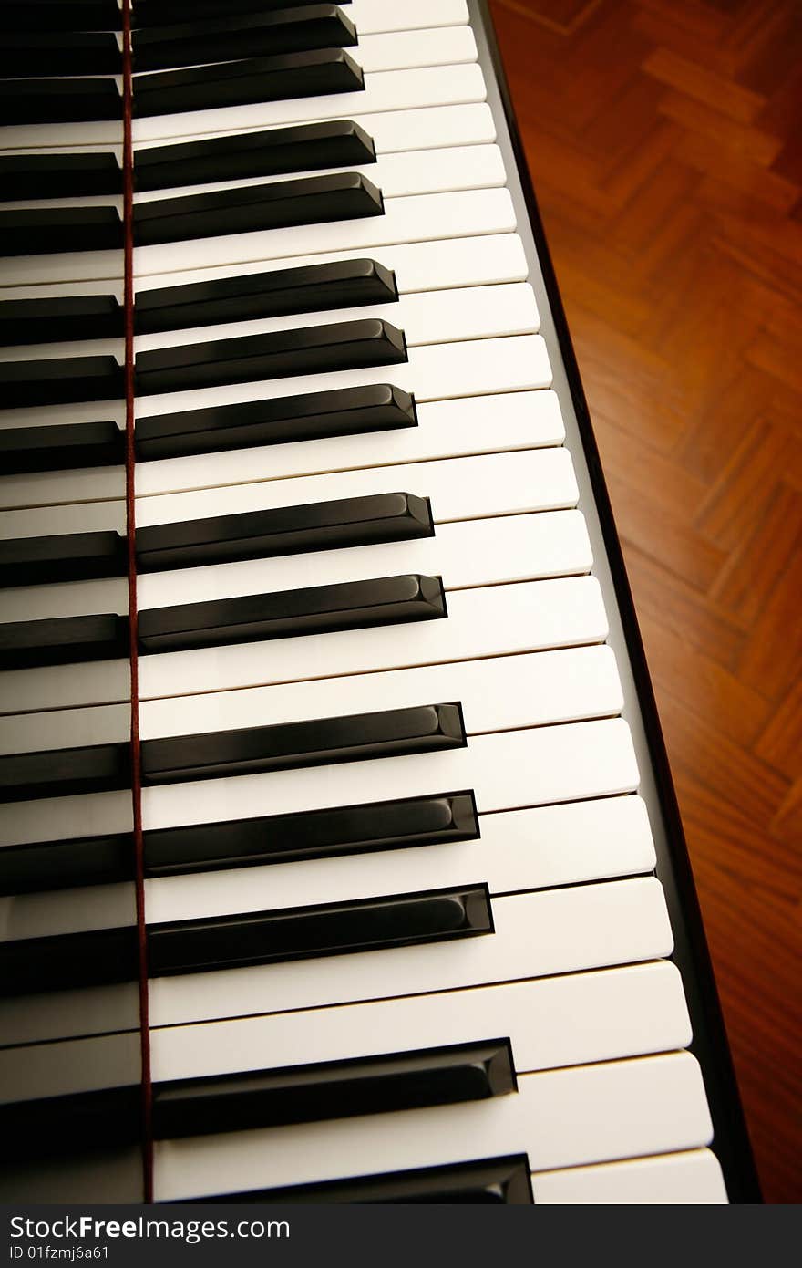 Close up of keys on a piano. Close up of keys on a piano