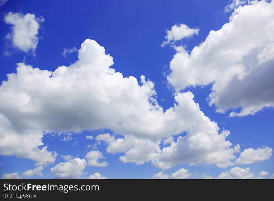 Beautiful blue sky and white clouds