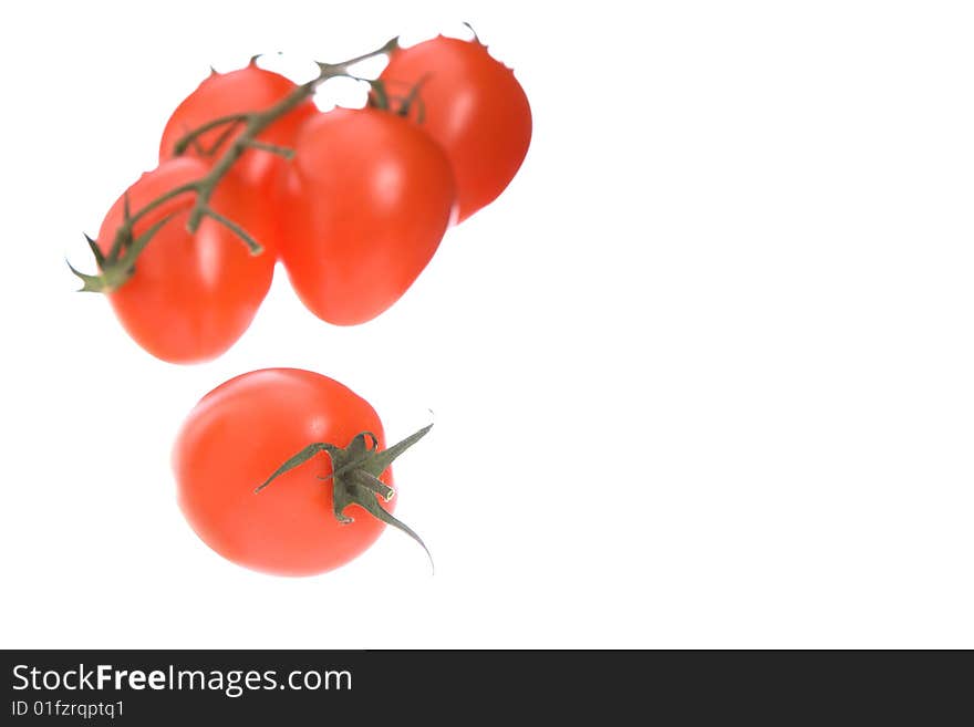 Tomatoes isolated on a white background