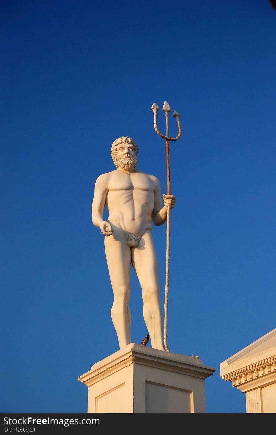 Neptun statue in Alania, Turkey