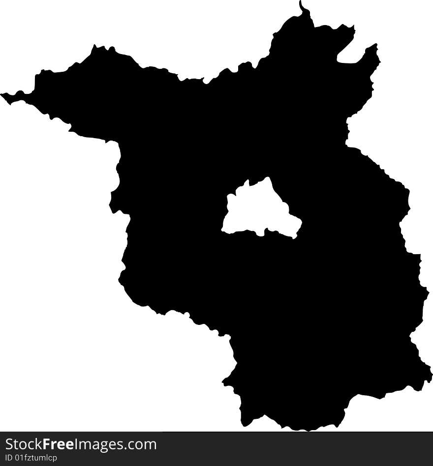 Black vector map of brandenburg