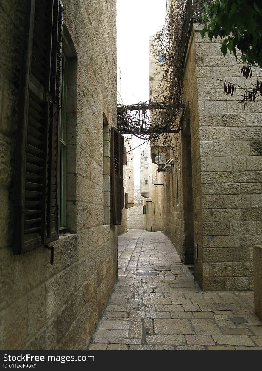 On steet of Jerusalem, city Israel