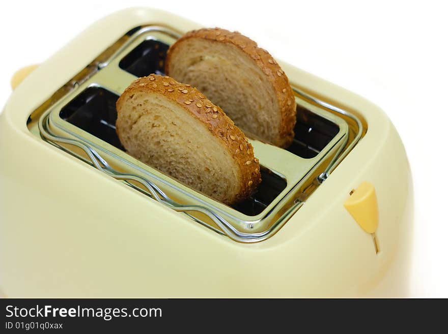 Toaster and bread