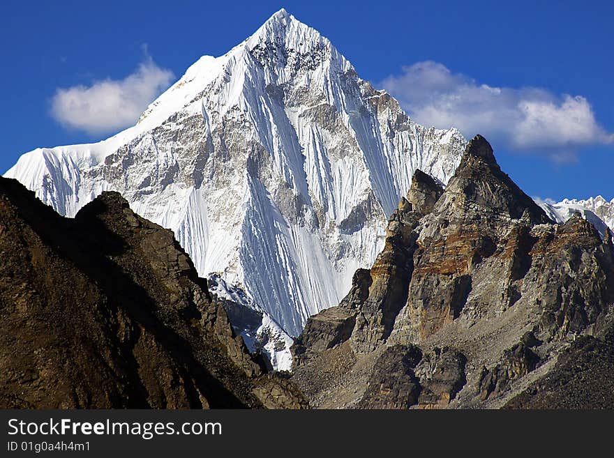 On a photo: Picturesque nepalese landscape