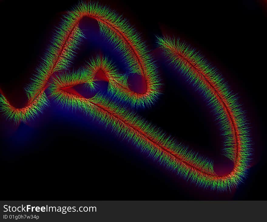 Background abstract graphics mimicking alien worm-like organism. Background abstract graphics mimicking alien worm-like organism