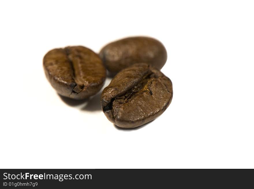 Coffee beans isolated on a white background. Coffee beans isolated on a white background.