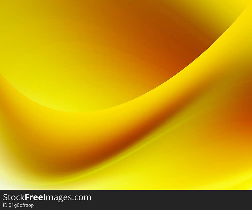 Yellow dynamic waves. abstract illustration with light effects. Yellow dynamic waves. abstract illustration with light effects