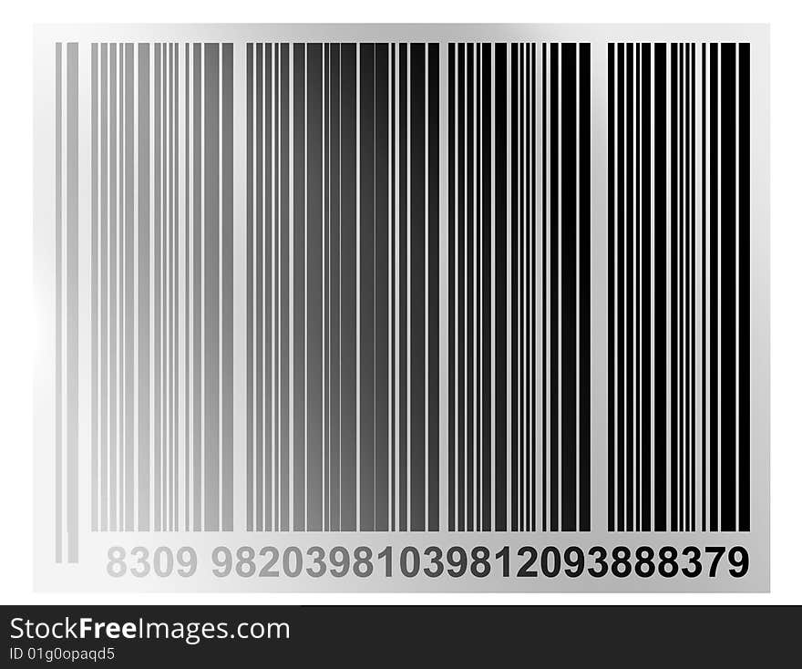 Bars code with numbers on white background. Bars code with numbers on white background