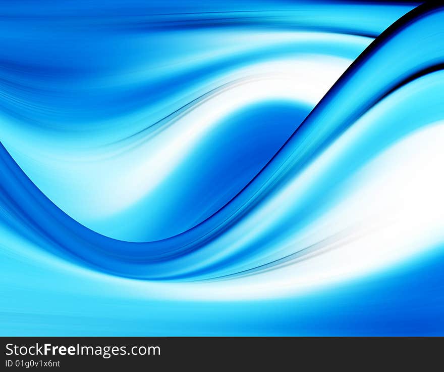 Blue dynamic wave on white background. abstract illustration. Blue dynamic wave on white background. abstract illustration