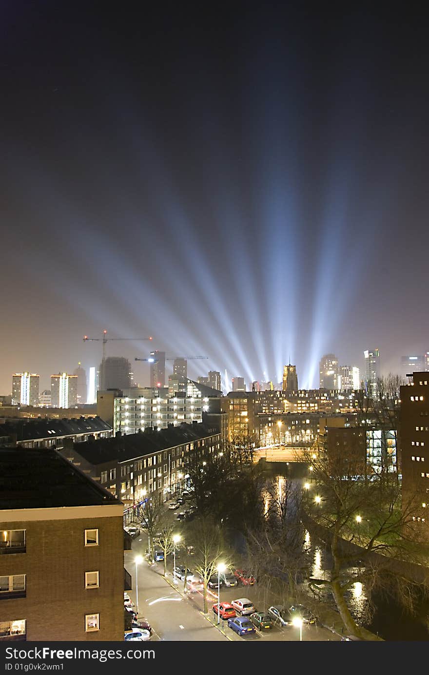 Light Show On New Years Eve