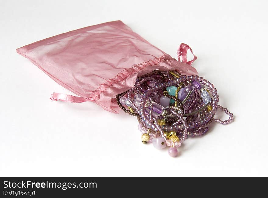 Bead Decoration in Pink Gift Bag