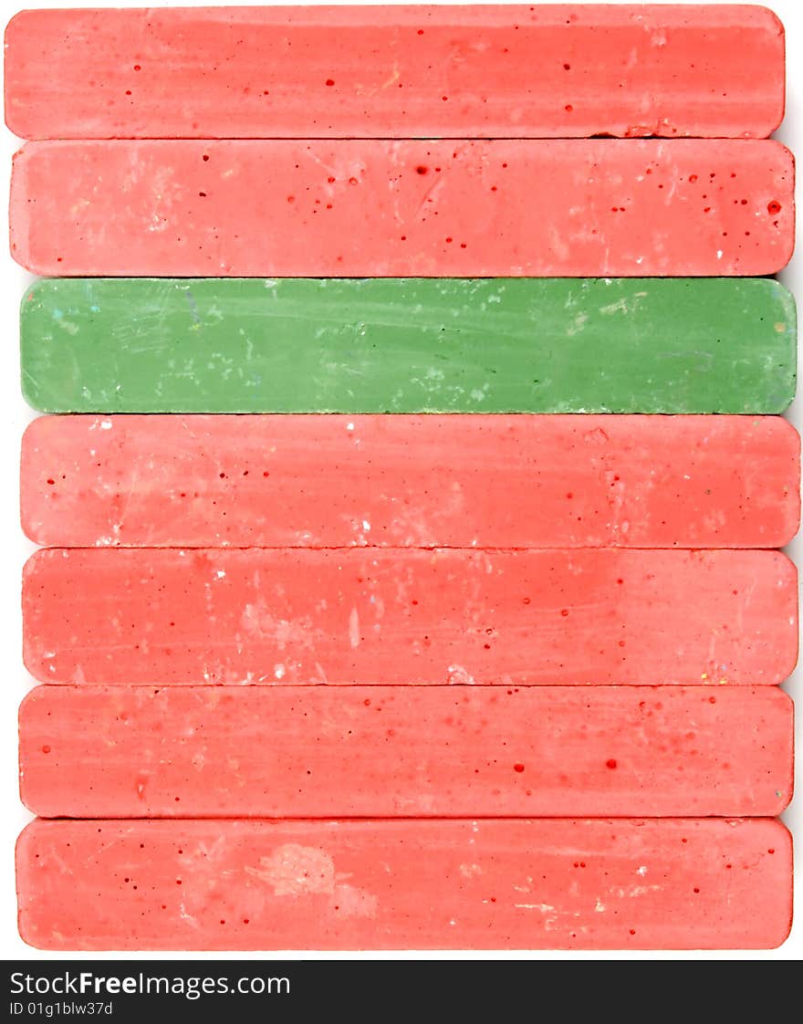 Colored background from vertical row of colored chalks