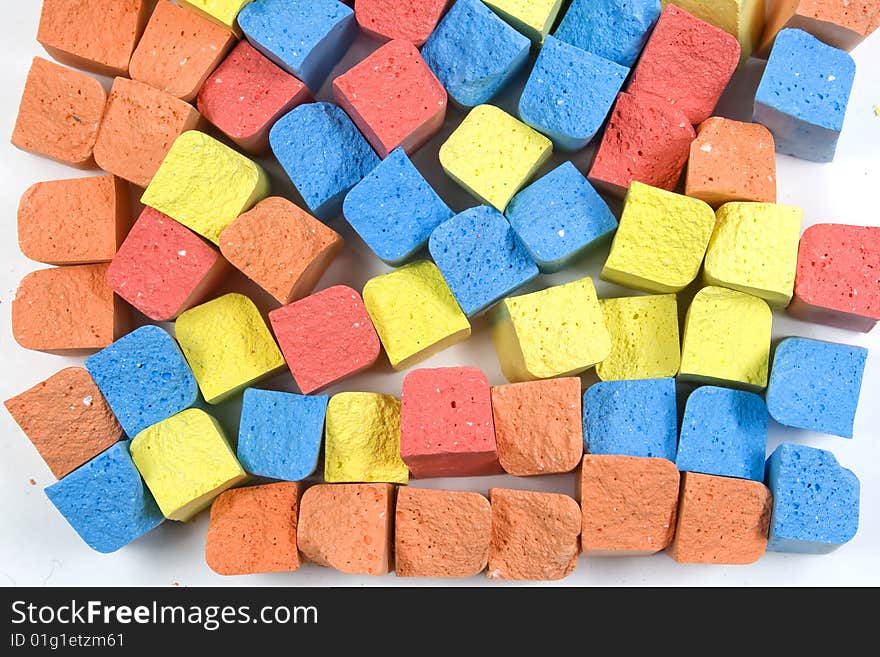 Set of colored chalk