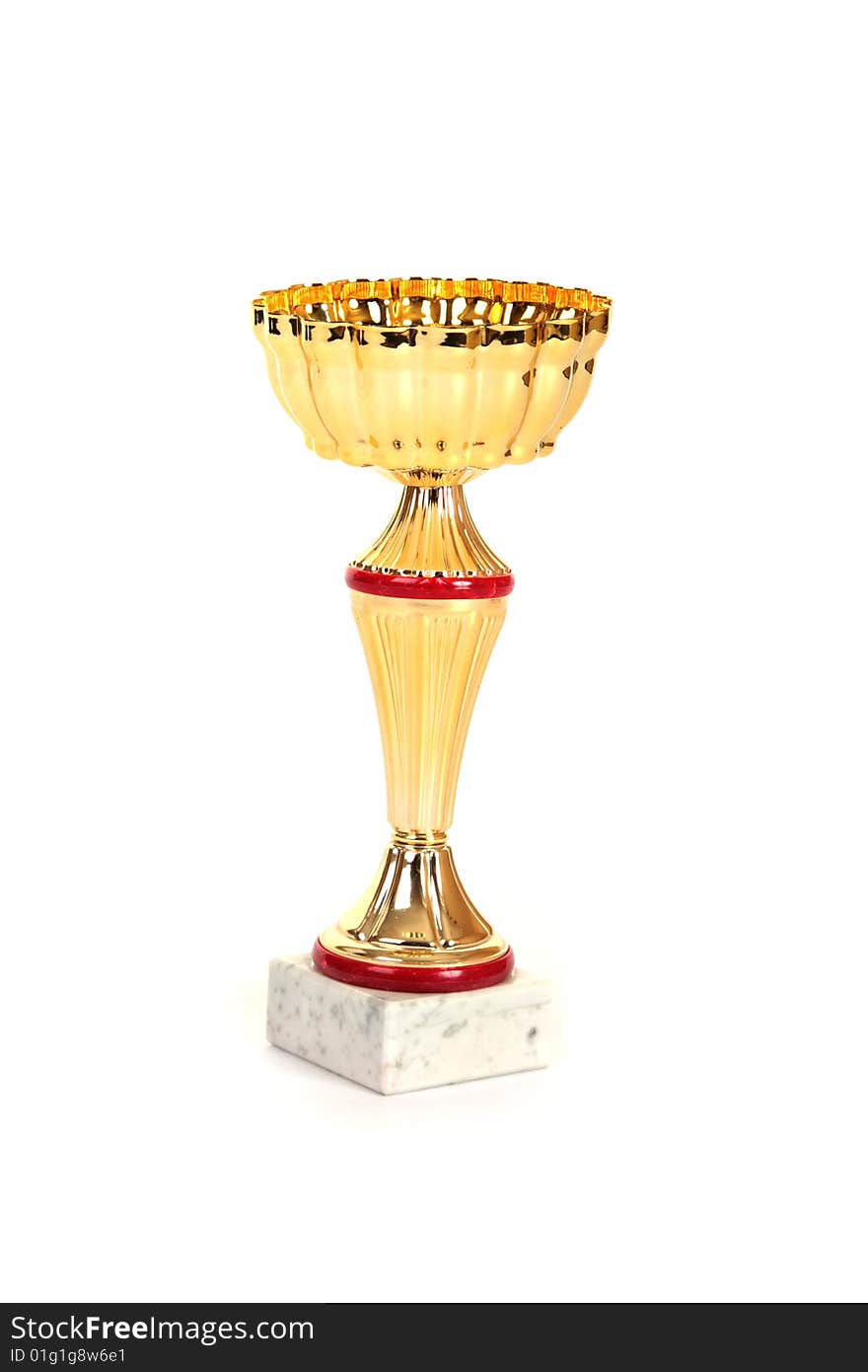 Trophy isolated on white background