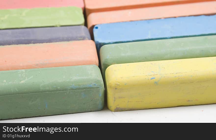 Set of colored chalk