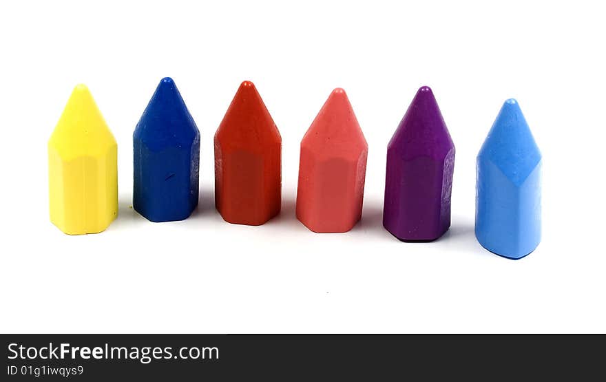 Six Wax Crayons