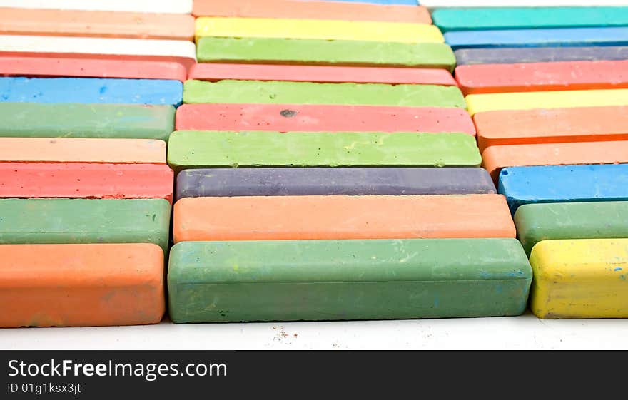 Set of colored chalk