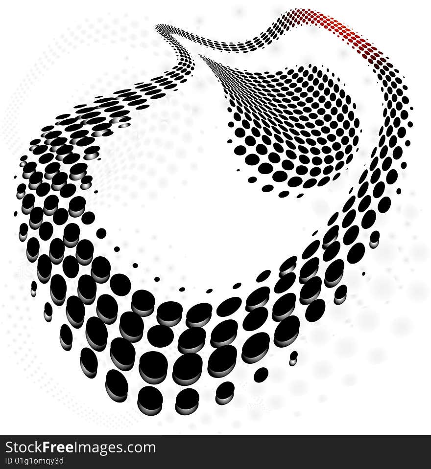 Black dots in vector background