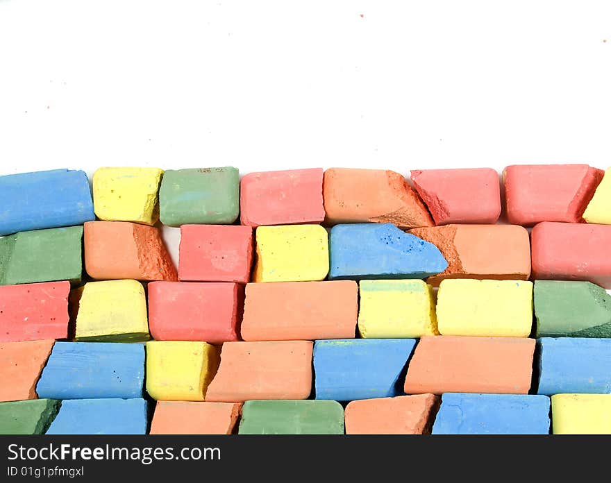 Set of colored chalk