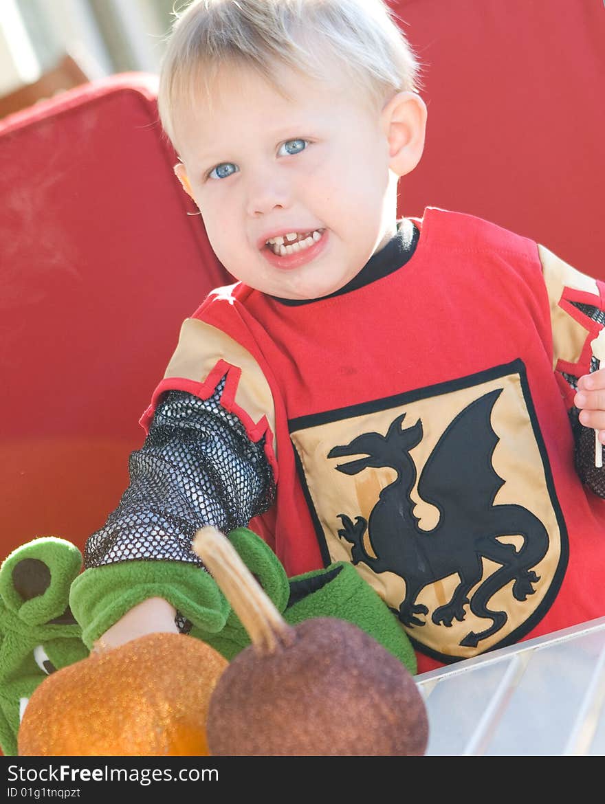 Boy in his halloween costume. Boy in his halloween costume