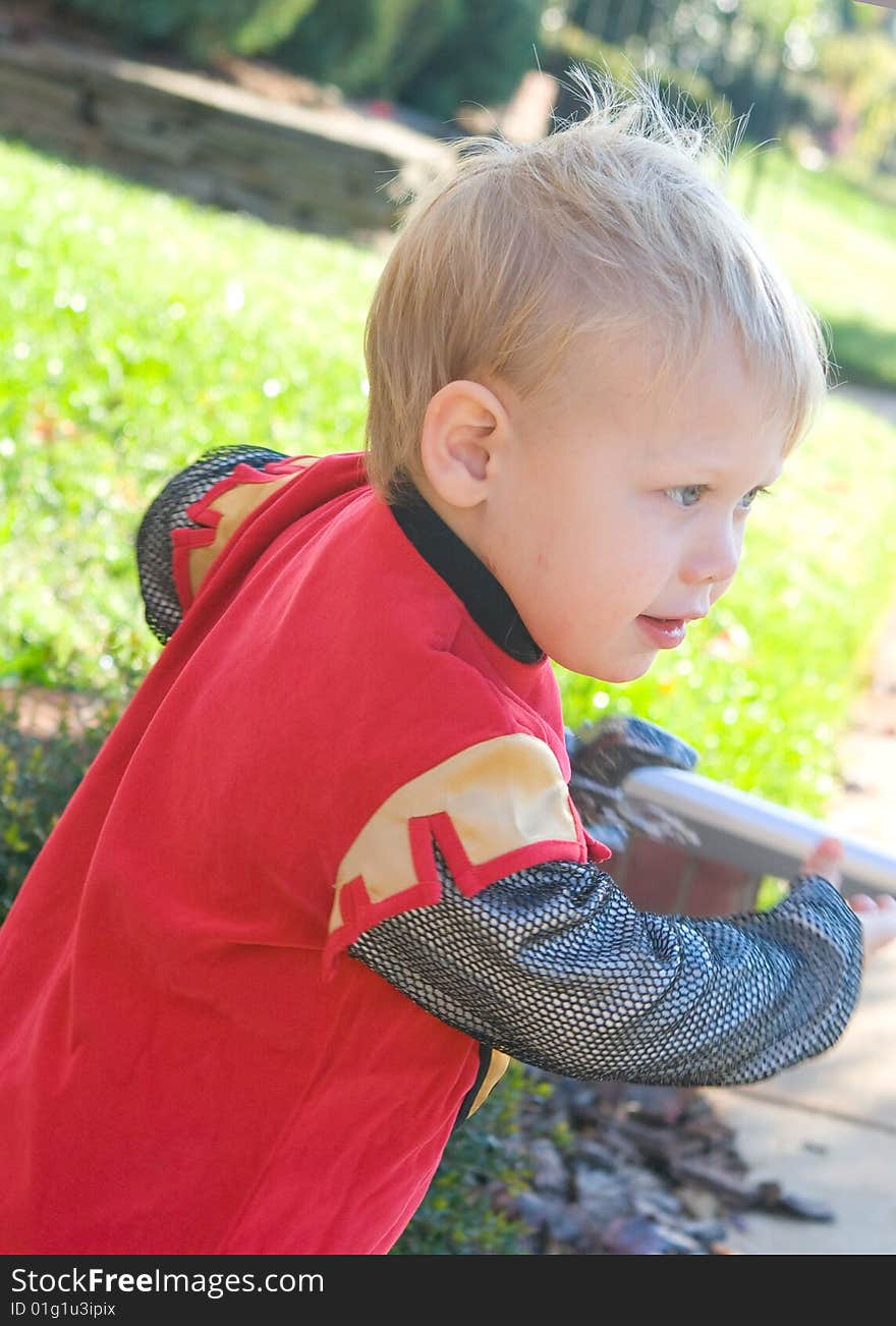 Boy in his halloween costume. Boy in his halloween costume