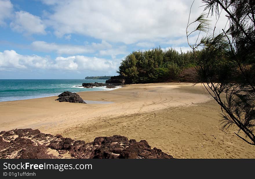 Lumaha i beach in Kauai