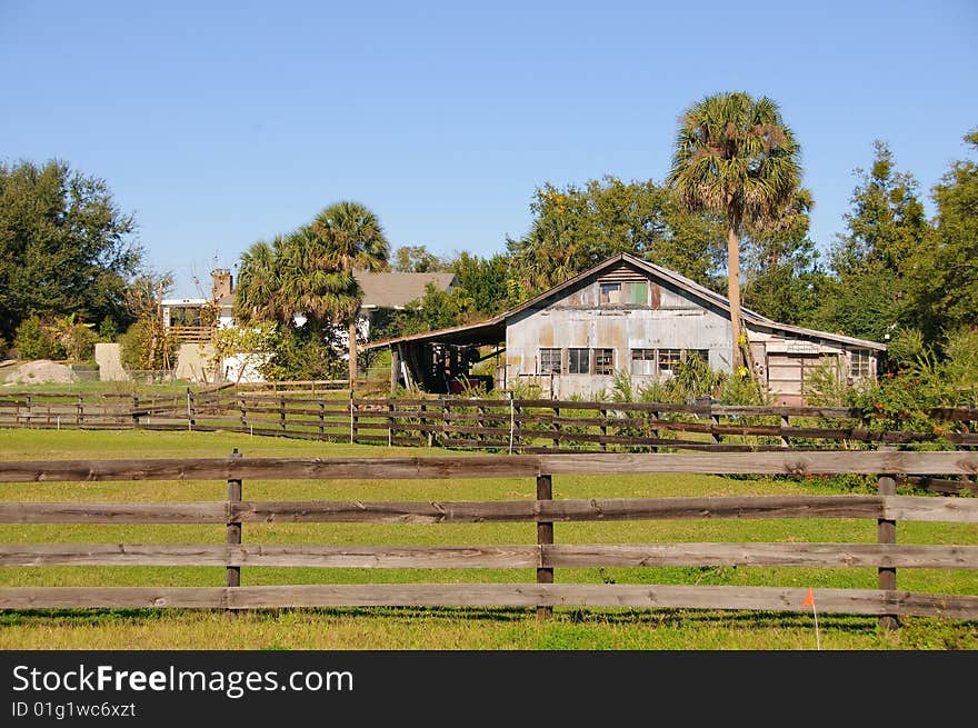 Old barn on a farm in Florida.