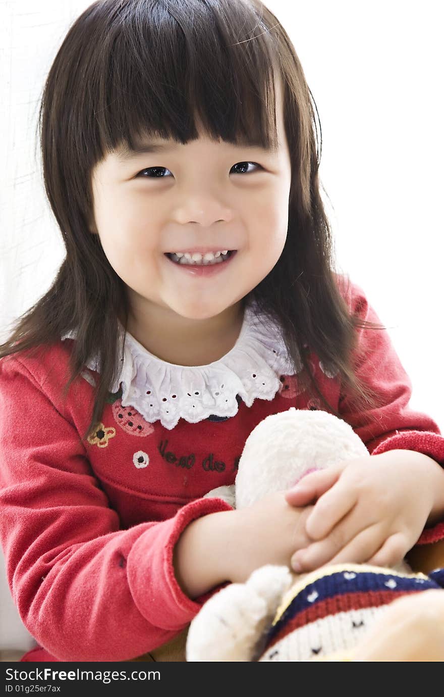 Chinese little girl with smile.