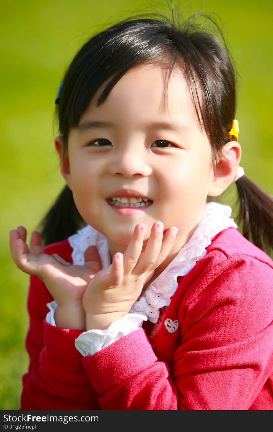 Chinese little child with smile. Chinese little child with smile.