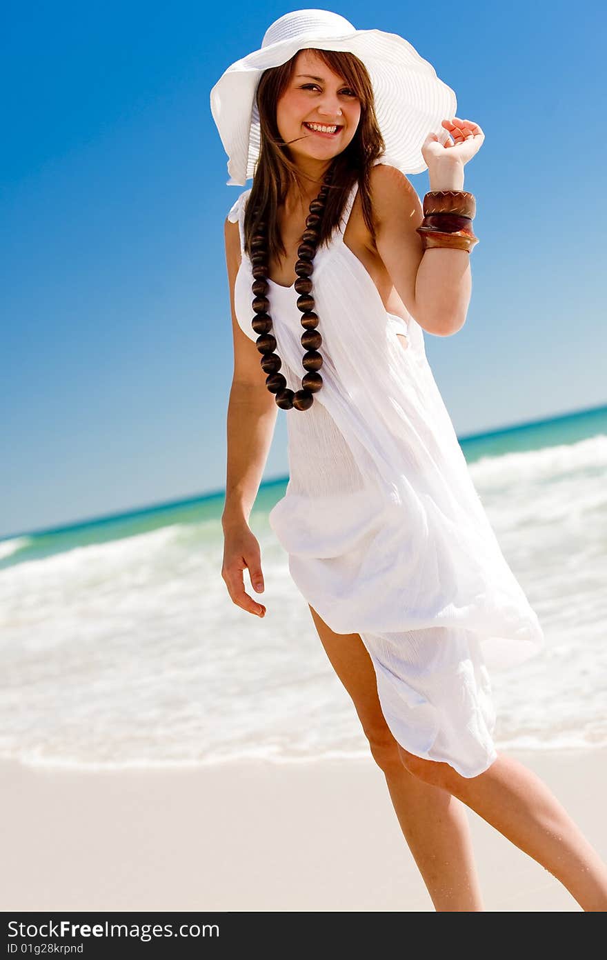 An attractive young woman on the beach. An attractive young woman on the beach