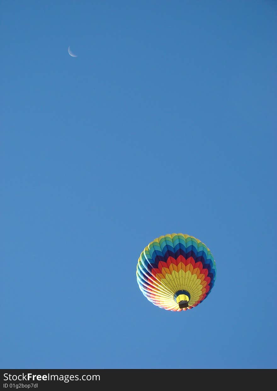 Hot air balloon above Napa Valley. Hot air balloon above Napa Valley